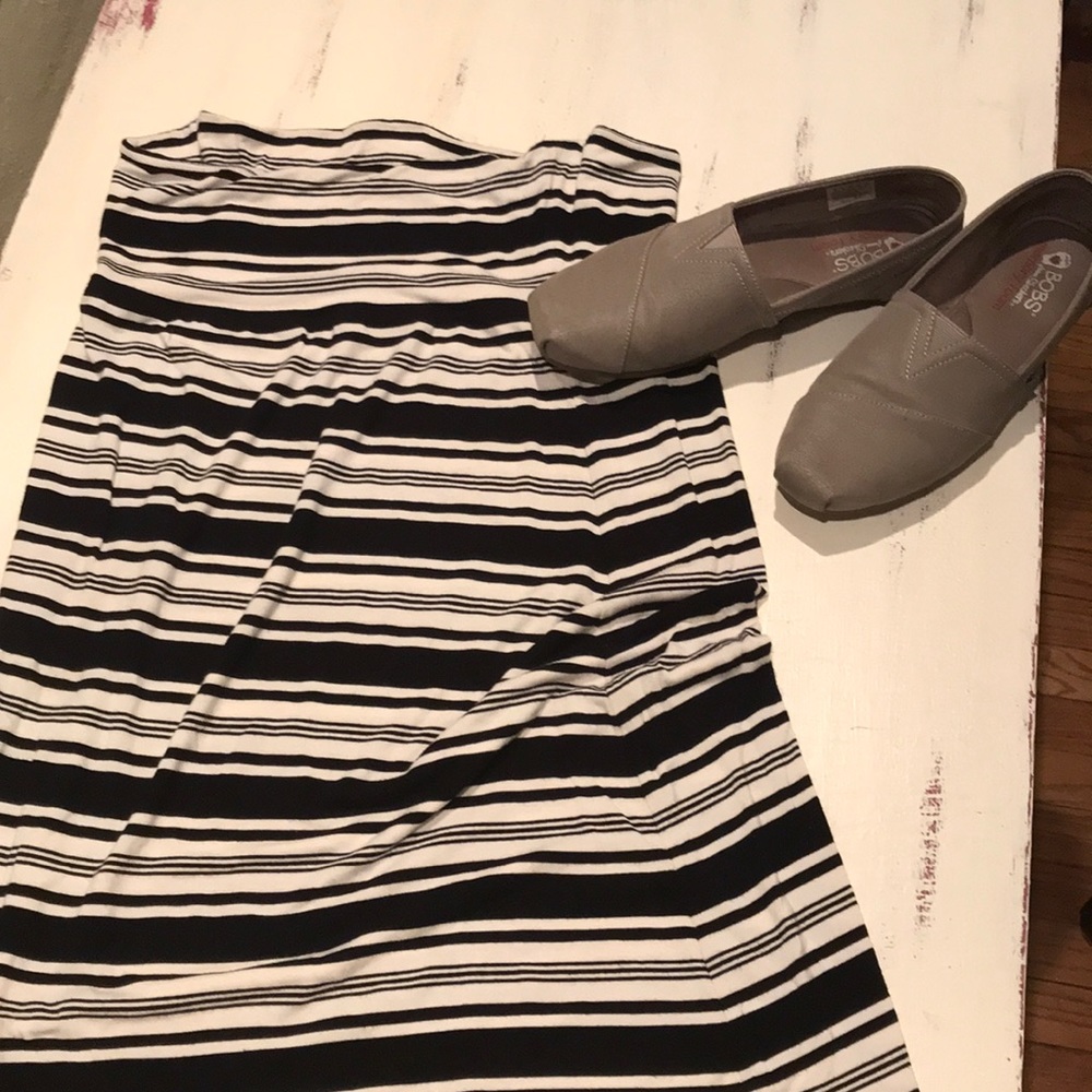 Striped maxi skirt